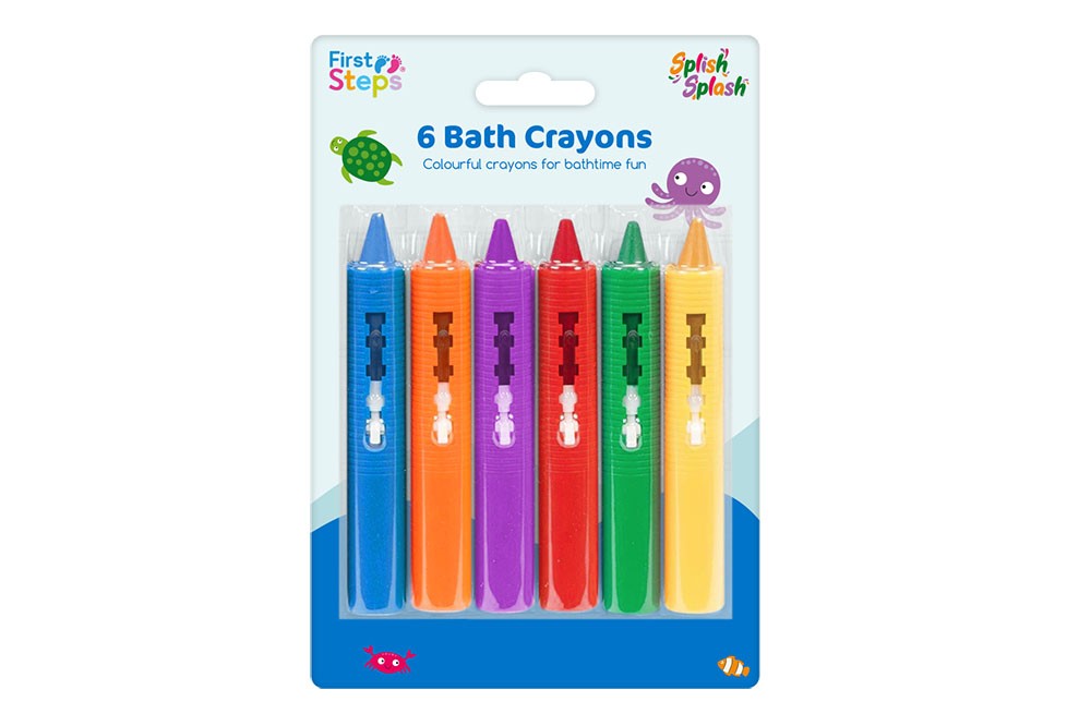 FIRST STEPS BATH CRAYONS 6/PK. FS646 \\\KD25453