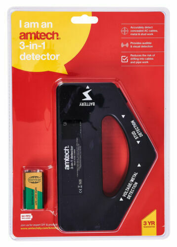 AMTECH 3 IN 1 METAL STUD DETECTOR / AC CABLE CHECK. AML4505 \\\KD25460