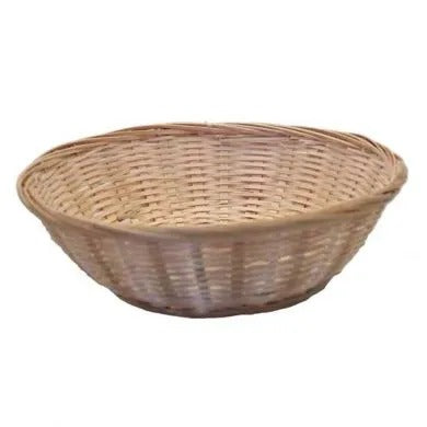 BAMBOO WICKER ROUND BREAD BASKET 10" / 25CM. BK1905 \\\KD25461