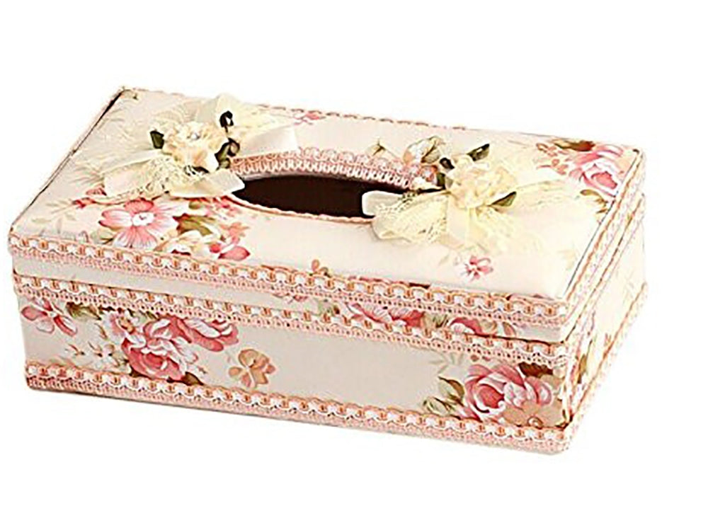 PLASTIC TISSUE BOX - ROSE DESIGN. HUB165 \\\KD25466