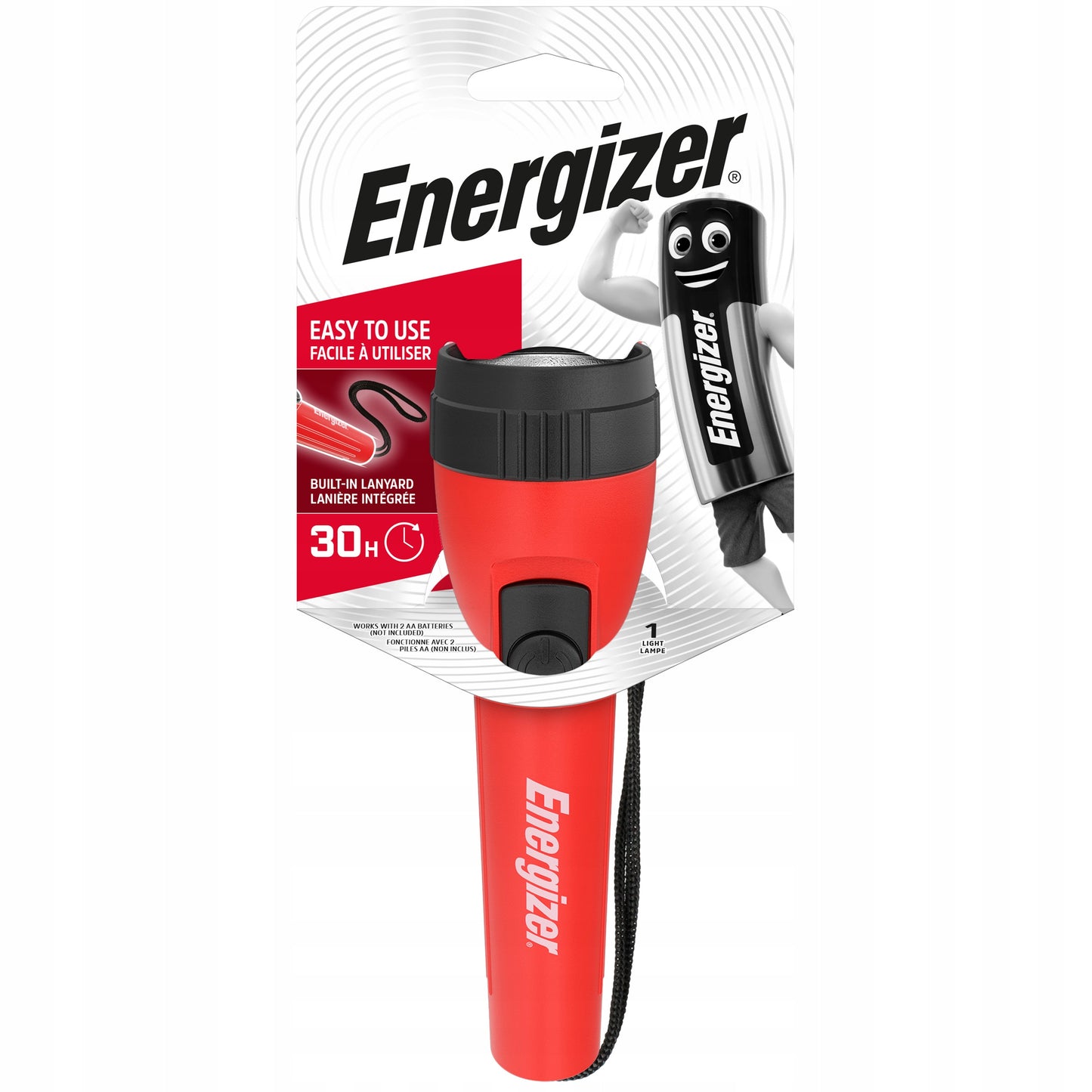 ENERGIZER VALUE LED LIGHT TORCH WORKS WITH 2 AA BATTERY (NOT INCLUDED). ENERLED2AA LC1L2A1 \\\KD25478