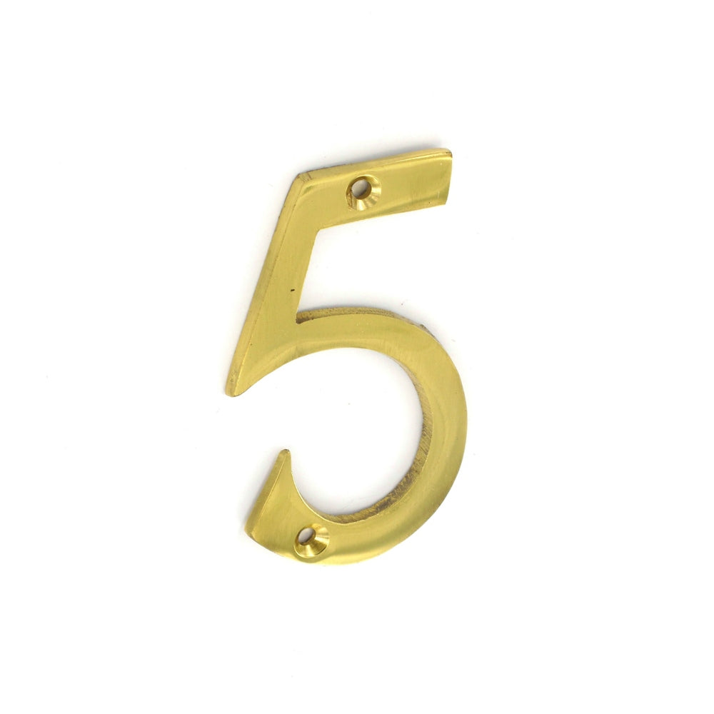 SECURIT B2505 BRASS NUMERAL NO. 5 75MM / 3". MP-B2505 \\\KD25485