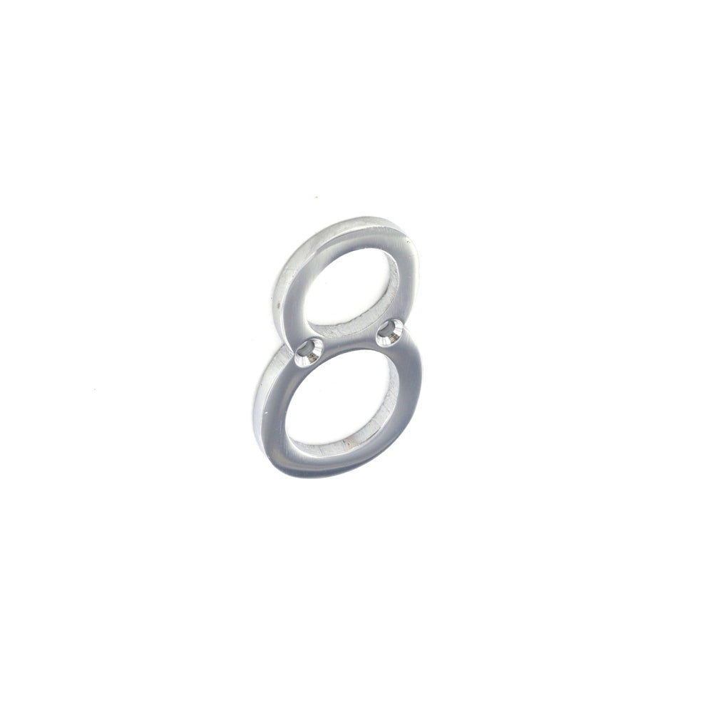 SECURIT B3808 CHROME NUMERAL NO. 8 50MM / 2". MP-B3808 \\\KD25487