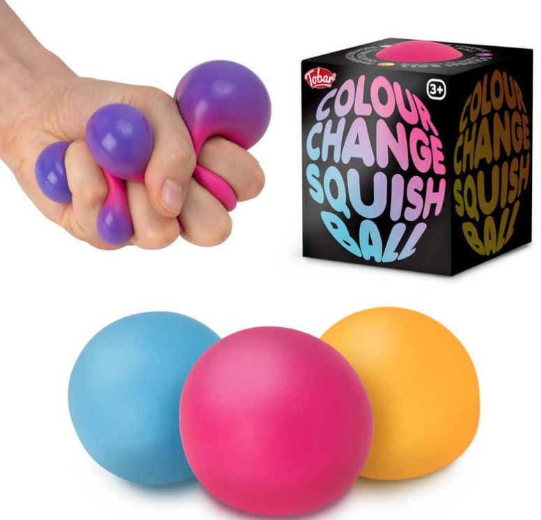 TOBAR  COLOUR CHANGE SQUISH BALL / SCRUNCHEMS. 38429 \\\KD25493