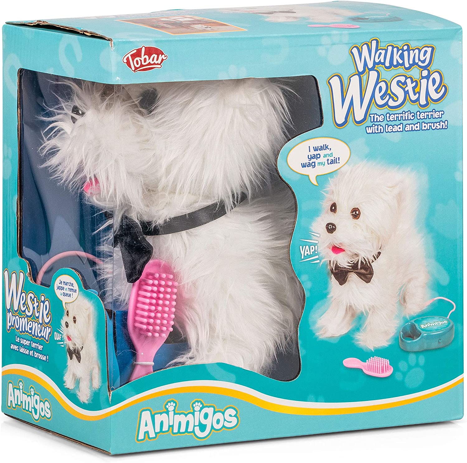 TOBAR ANIMIGOS WALKING WESTIE ELECTRONIC DOG SOFT TOY. 28778 \\\KD25508