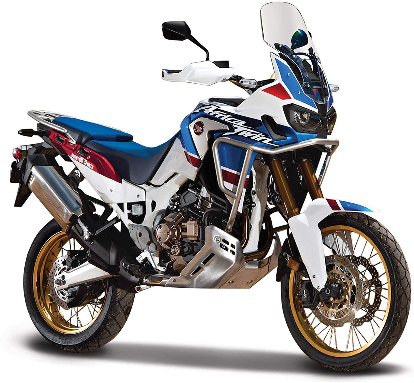 BURAGO 1:18 TRIUMPH HONDA AFRICA TWIN ADVENTURE DIECAST MODEL ASSORTED DESIGN. B18-51082 \\\KD25512