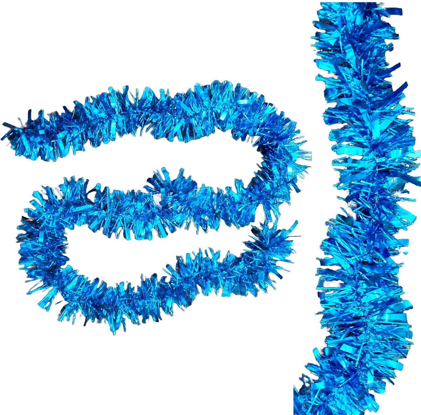 MISTER TINSEL CHRISTMAS DECORATTION VALUE ROYAL BLUE TINSEL 2M X 100MM. MT/100B/09 \\\KD25522