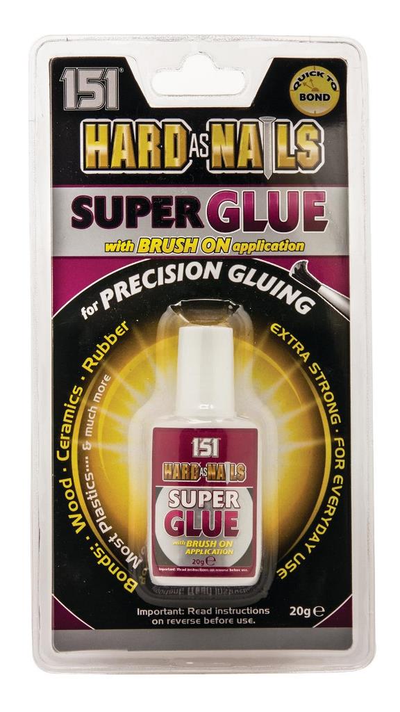 151 HARD AS NAIL SUPERGLUE WITH BRUSH 20G. 1511183 \\\KD25529