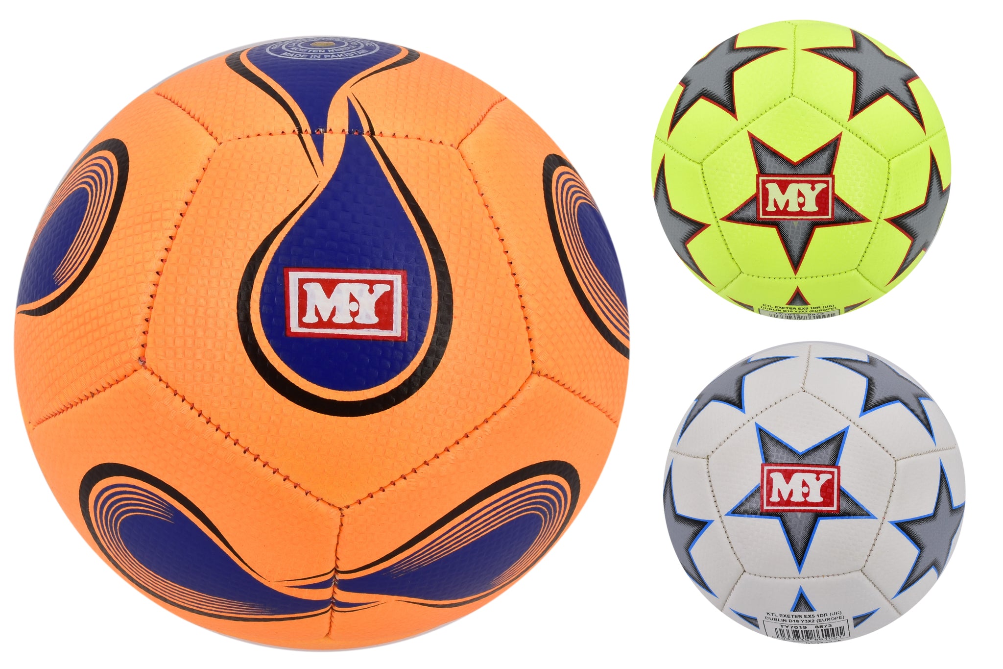MY STICHED FOOTBALL SIZE 2 ASSORTED COLOUR. TY7019 \\\KD25594
