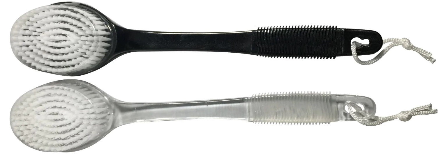BLUECANYON RUBBER HANDLE BATH BRUSH SET 2/PK. BA16307 \\\KD25628