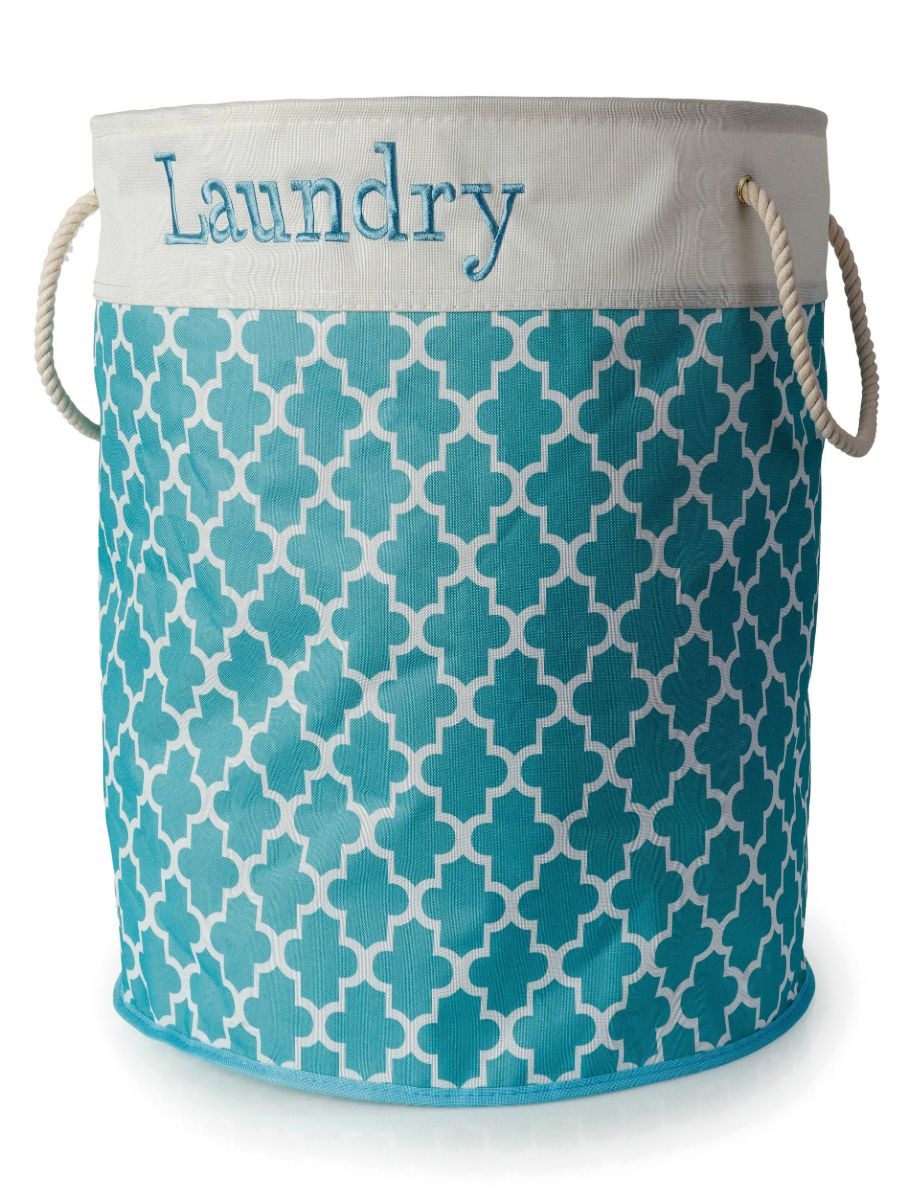 MOROCCAN PRINT ROUND LAUNDRY HAMPER BASKET. LB012 \\\KD25630
