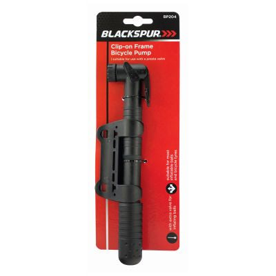 BLACKSPUR CLIP ON FRAME BICYCLE AIR PUMP. BB-BP204 \\\KD25636