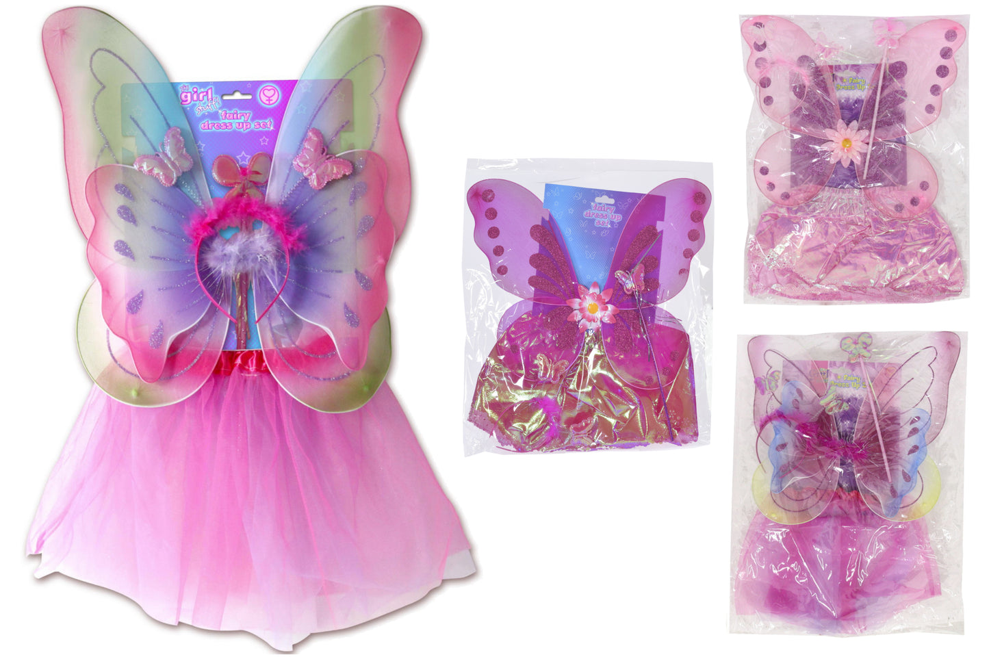 4 PIECES CHILDS FAIRY DRESS UP SET  4 ASSTORTED DESIGN \\\KD25710