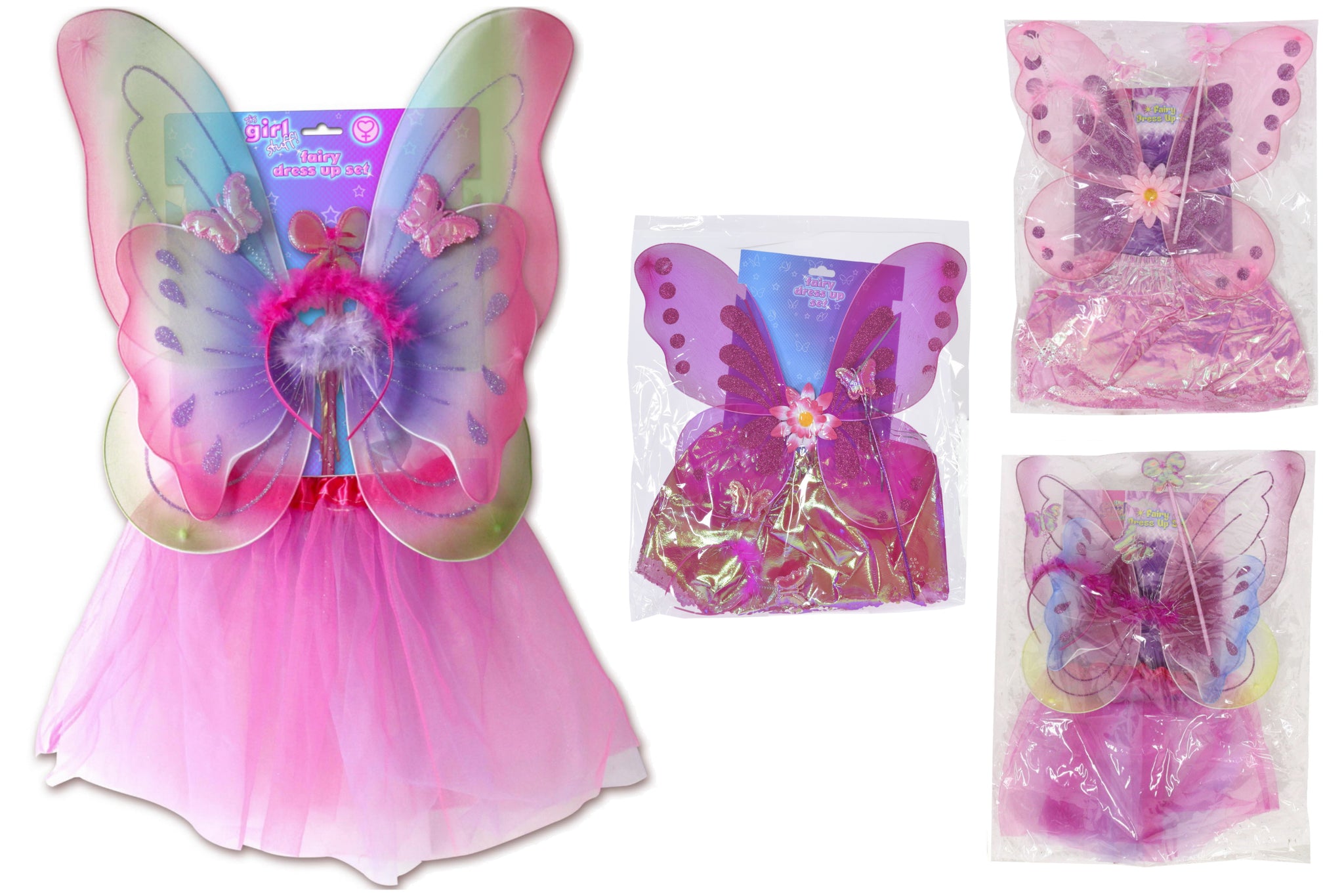 4 PIECES CHILDS FAIRY DRESS UP SET  4 ASSTORTED DESIGN \\\KD25710