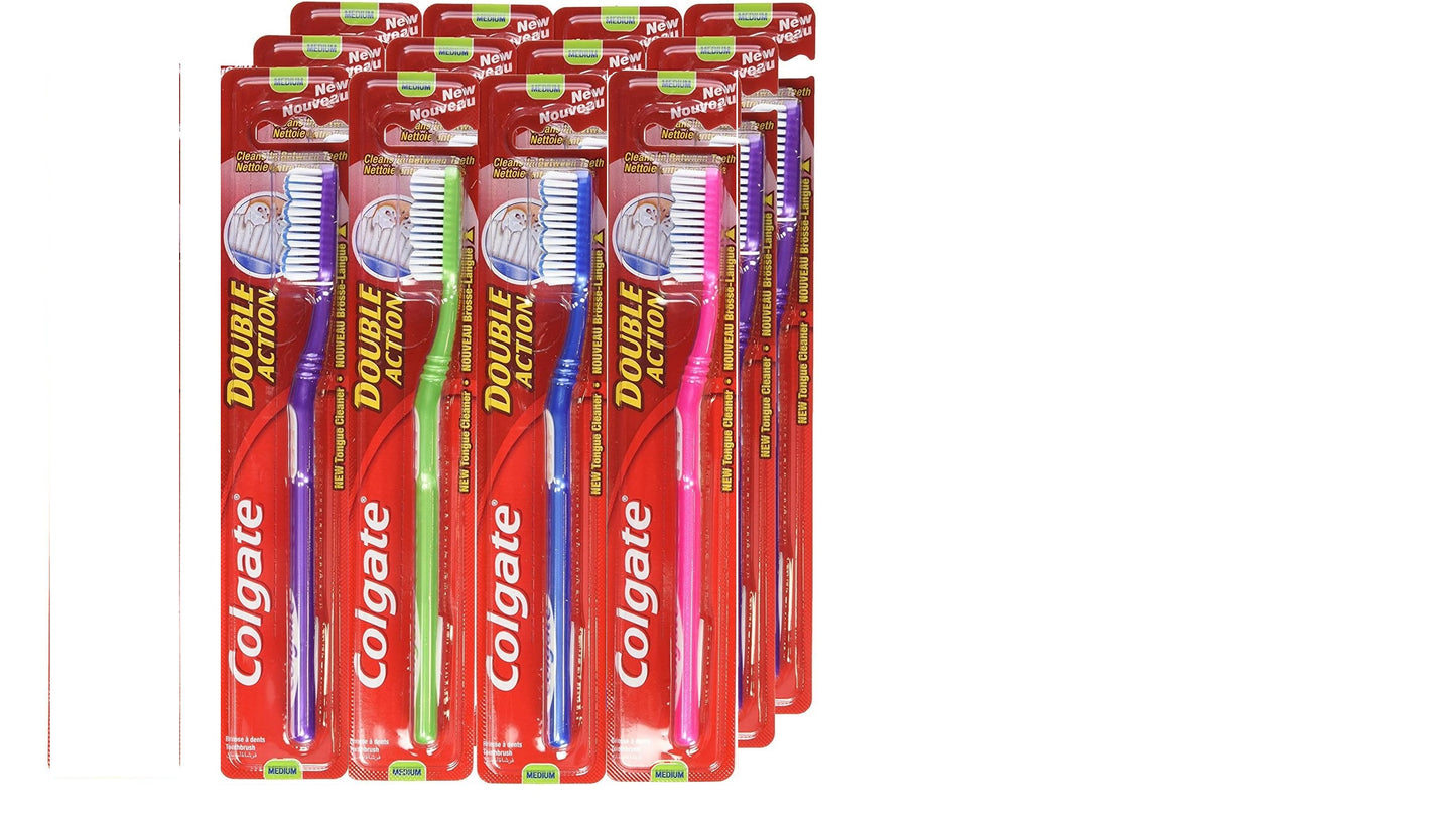 COLGATE DOUBLE ACTION TOOTHBRUSH MEDIUM 12/PK. CTDA \\\KD25726