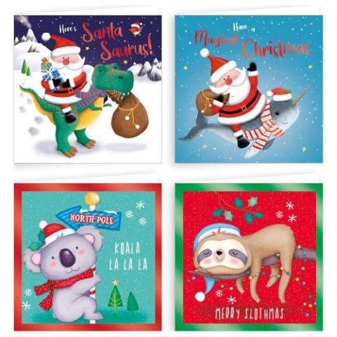 GIFTMAKER CUTE CHRISTMAS CARDS 20/PK. XALGC504 \\\KD25730
