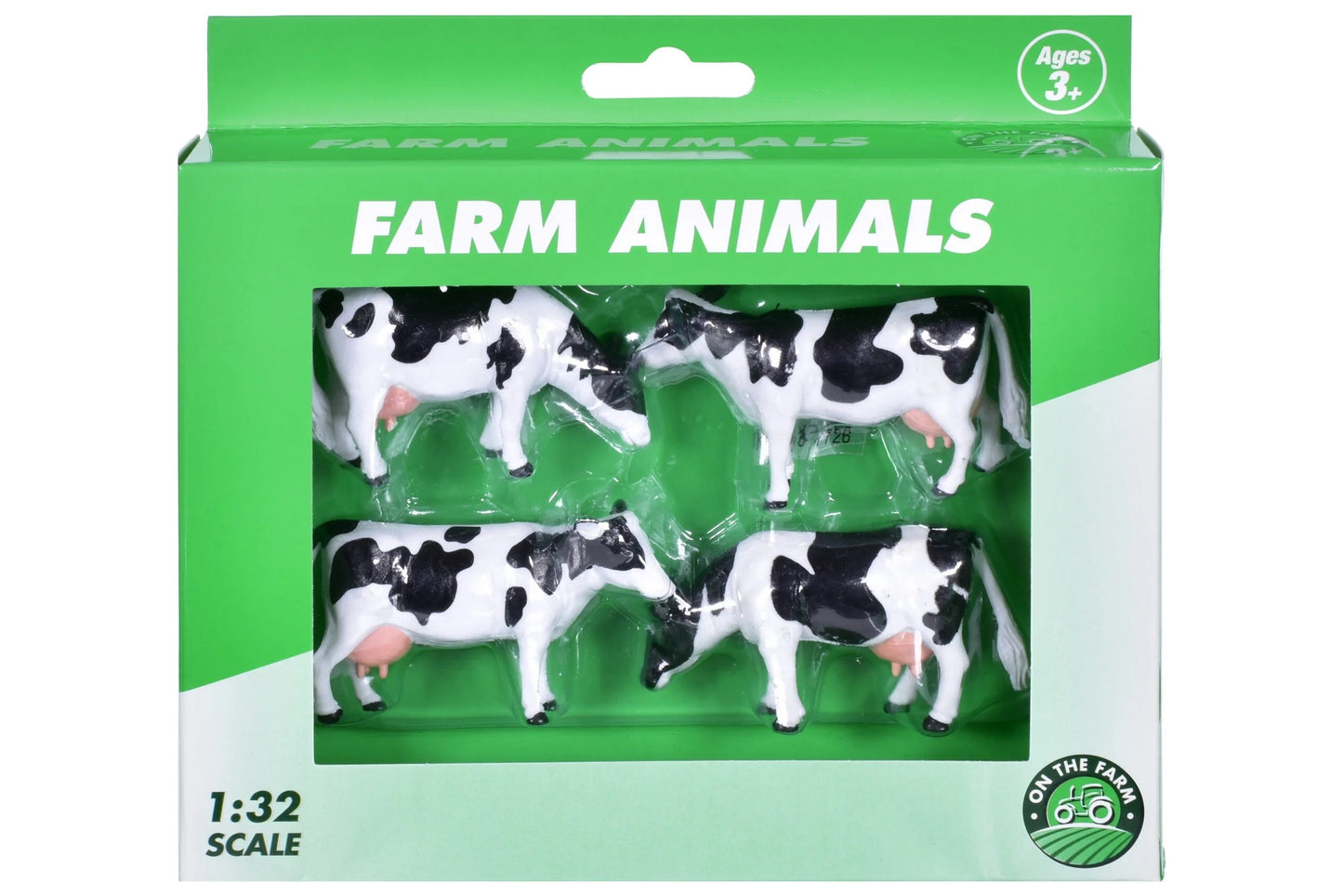 ON THE FARM 1:32SC FARM ANIMALS COWS 4/PK \\\KD25732