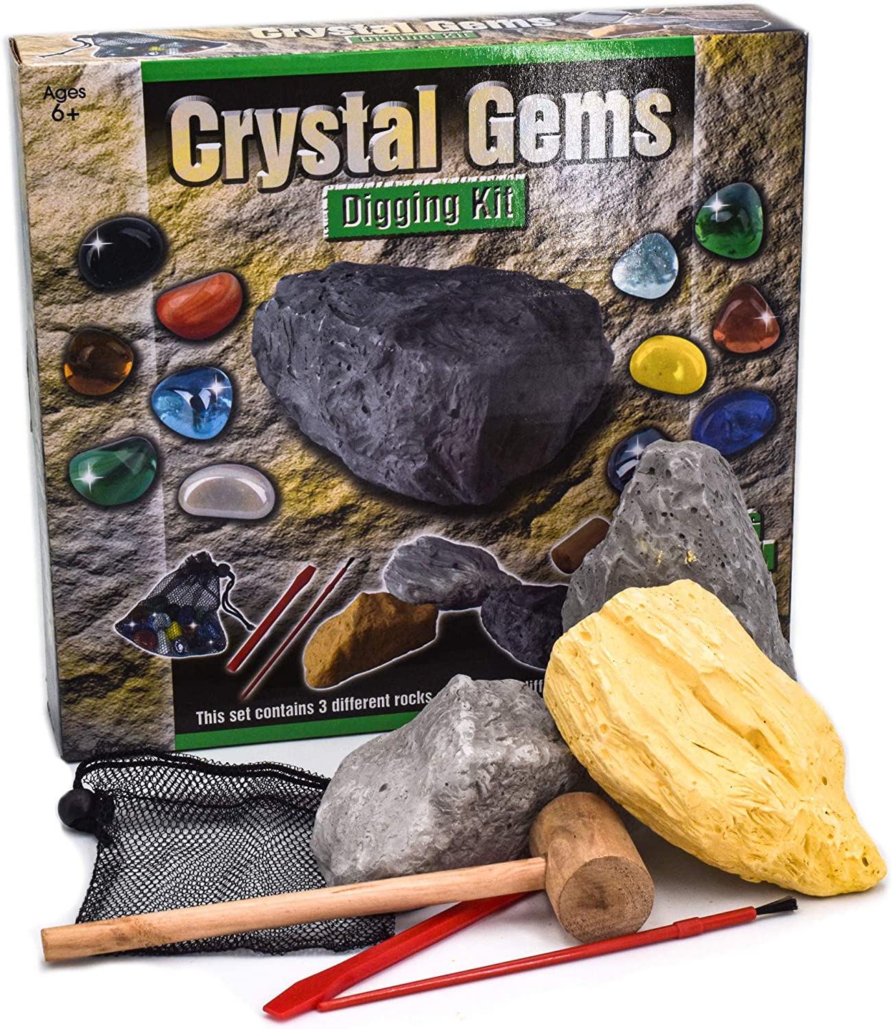 DIG OUT CRYSTAL GEMS KIT WITH BAG \\\KD25737