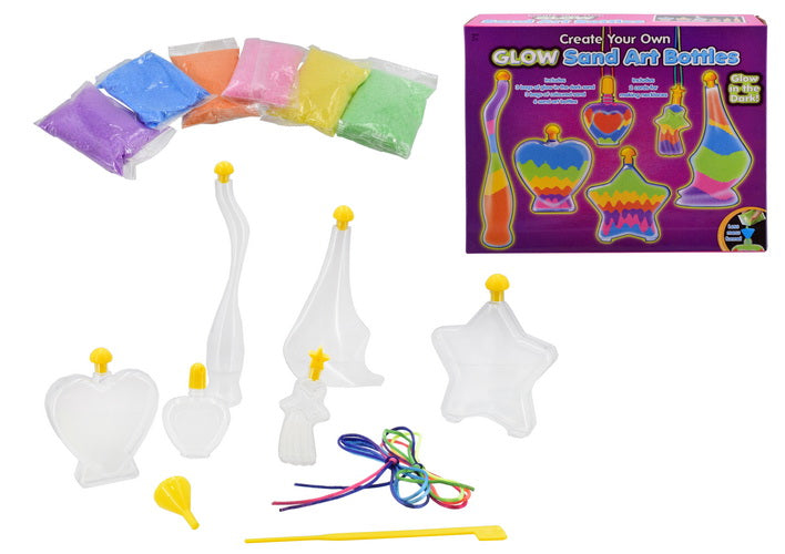KREATIVE KIDS CHILDRENâ€™S GLOW IN THE DARK BOTTLE SAND ART KIT \\\KD25740