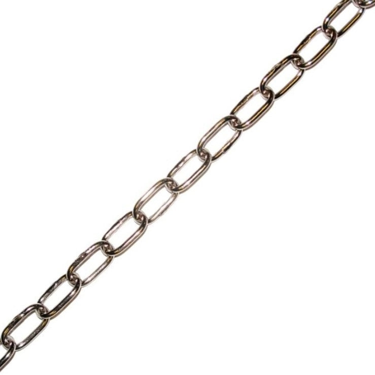 OVAL LINK CHAIN NICKEL PLATED 1/2" 1.8MM X 10M. MP-B5621 \\\KD25750