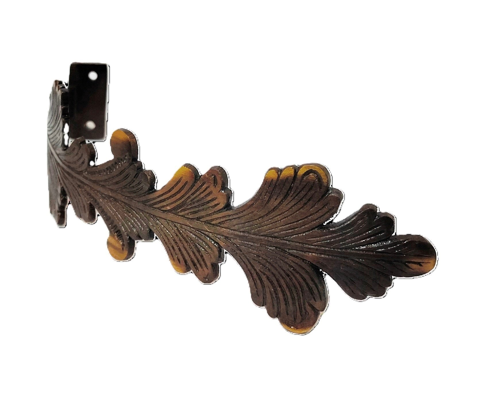 BRASS CURTAIN HOLD BACK CLASSIC LEAF 175MM. MP-B6593 \\\KD25752