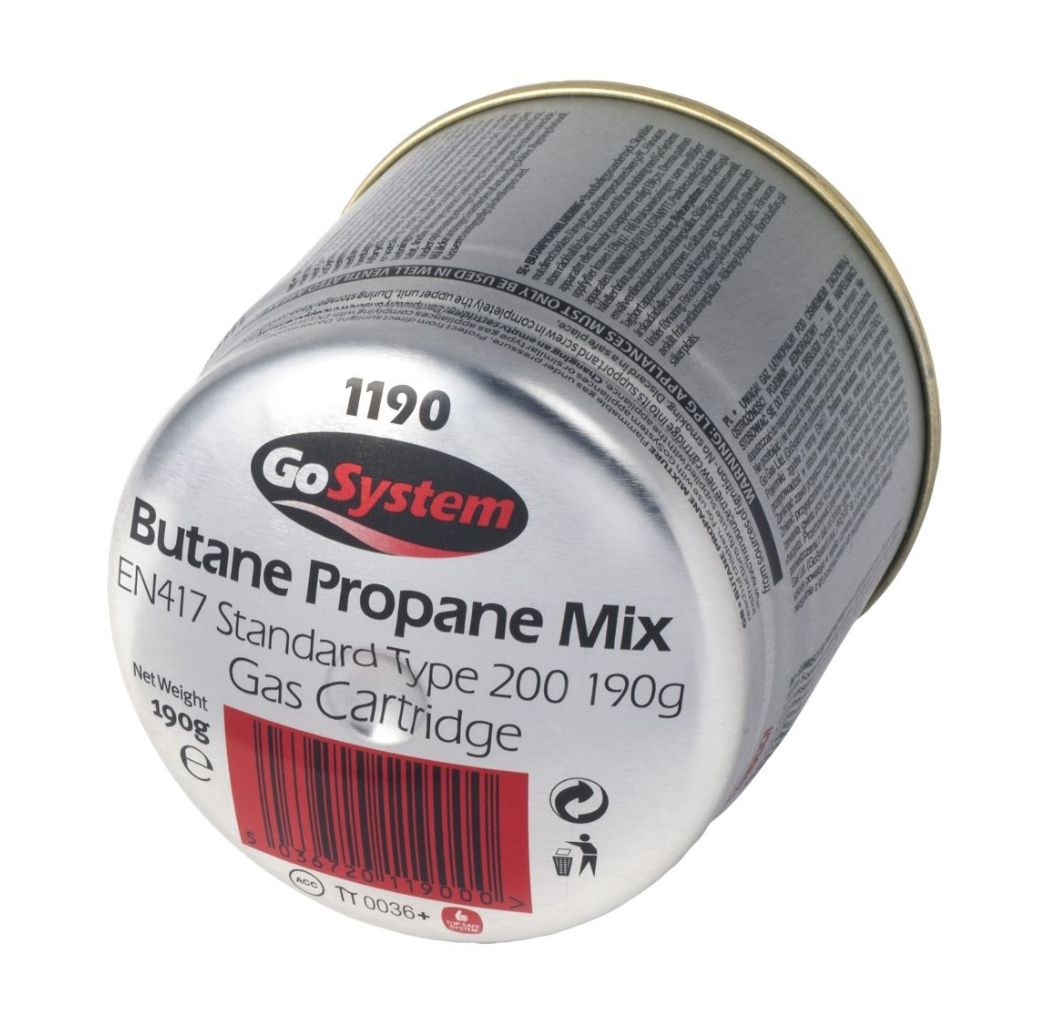 GOSYSTEM BUTANE PROPANE MIX GAS PIERCABLE CARTRIDGE 190G. 1190 \\\KD25794