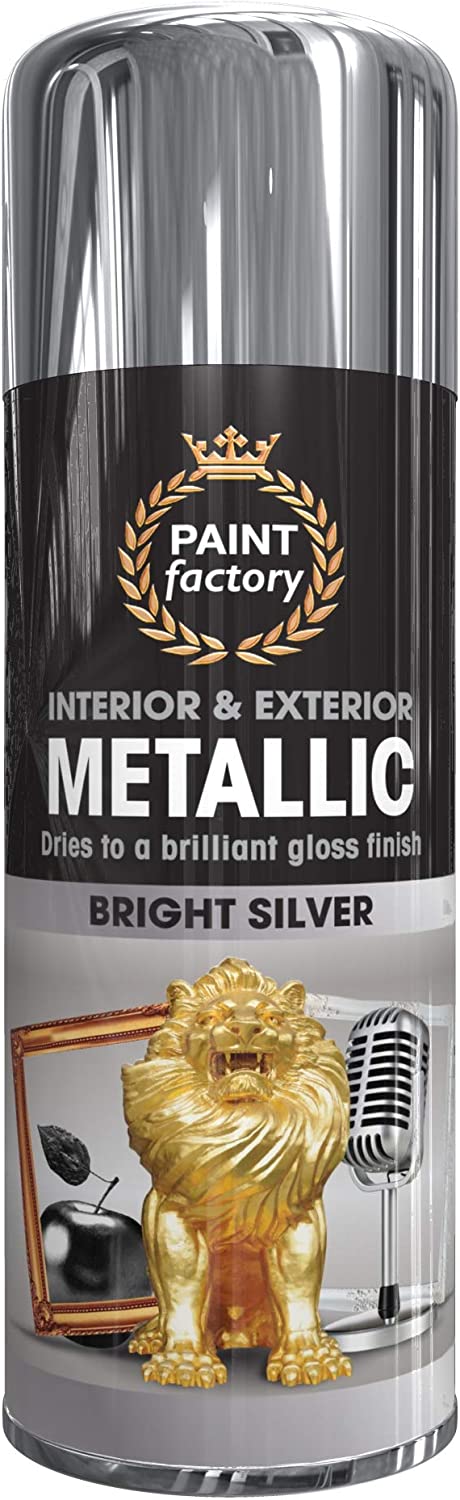 PAINT FACTORY COLOUR IT SPRAY PAINT 400ML - SILVER METALLIC. WDL1752PR \\\KD25814