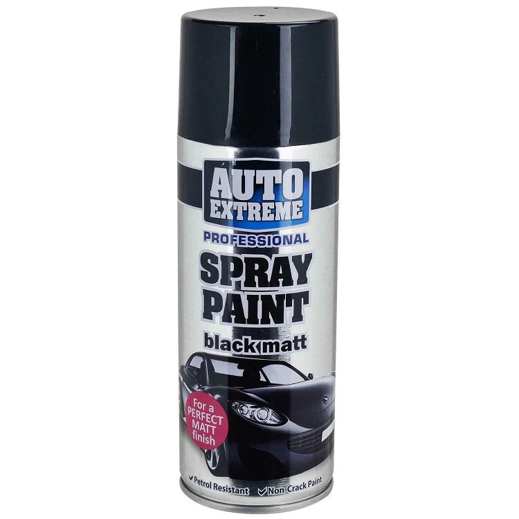 AUTO EXTREME MATT BLACK SPRAY PAINT 400ML. WDL1920 \\\KD25818