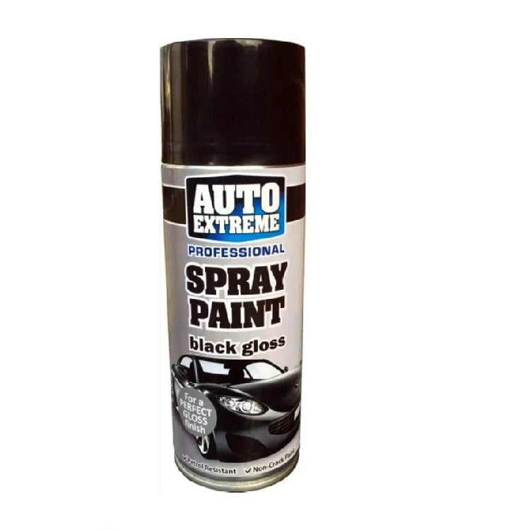 AUTO EXTREME GLOSS BLACK SPRAY PAINT 400ML. WDL1921 \\\KD25819