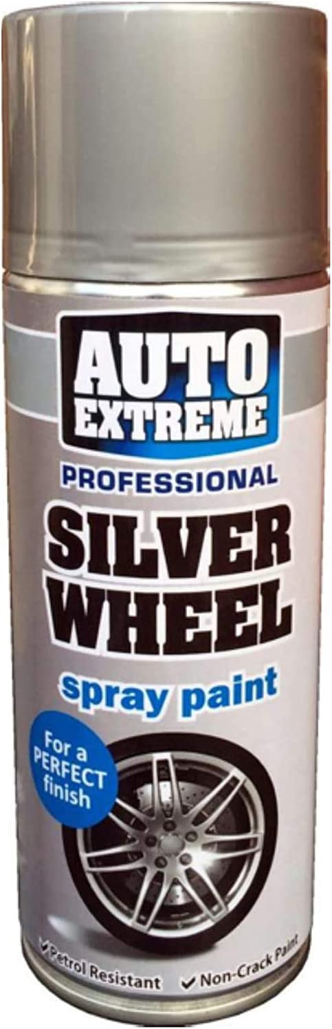 AUTO EXTREME GLOSS SILVER WHEEL SPRAY PAINT 400ML. WDL1924 \\\KD25823