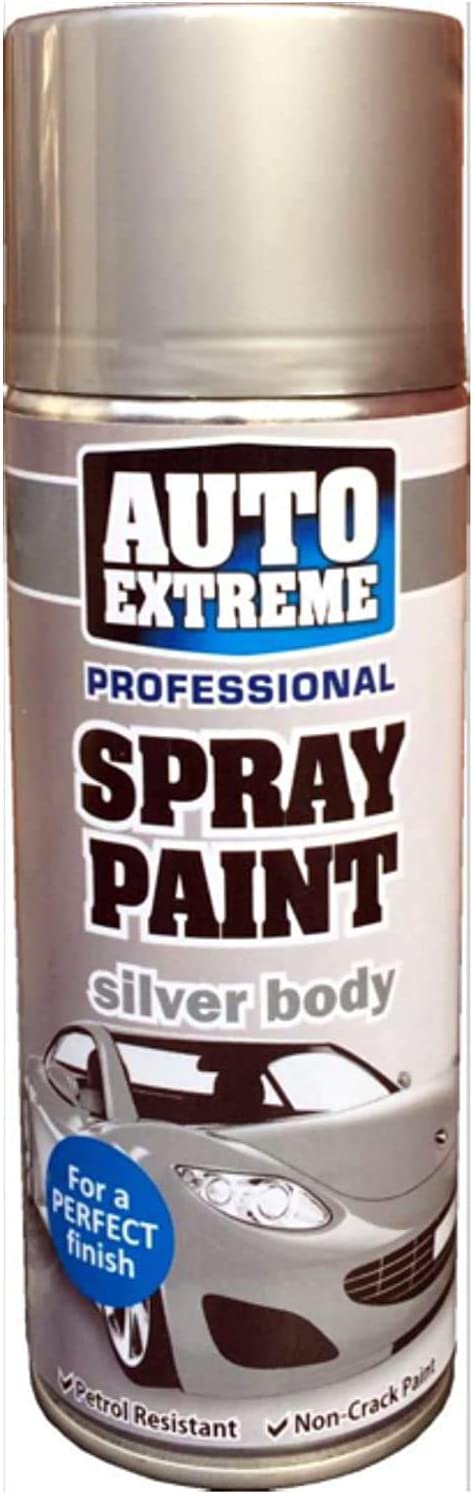 AUTO EXTREME GLOSS SILVER BODY SPRAY PAINT 400ML. WDL1930 \\\KD25824