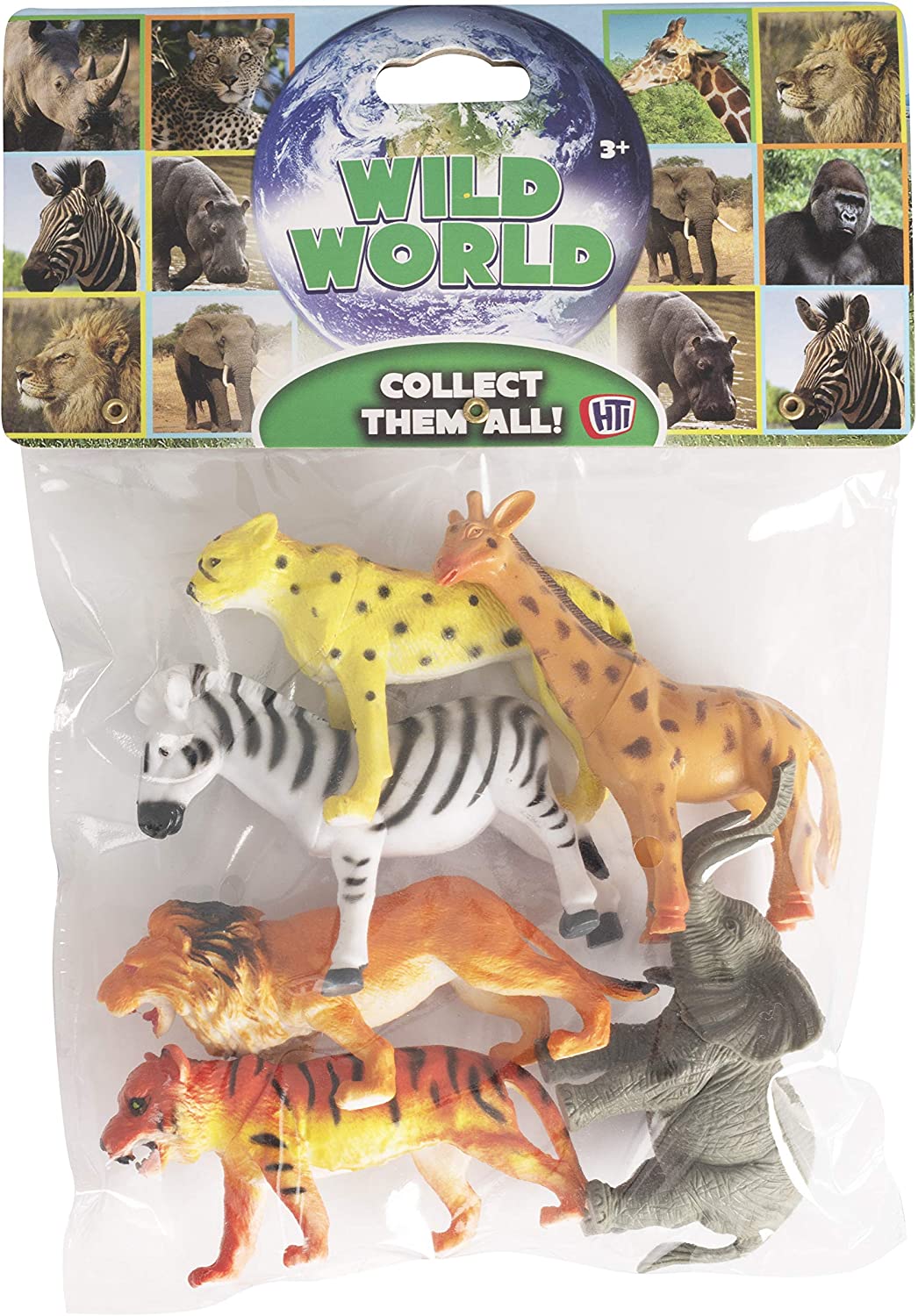 HTI WILD WORLD JUNGLE ANIMALS 6/PK. 1374212 \\\KD25885