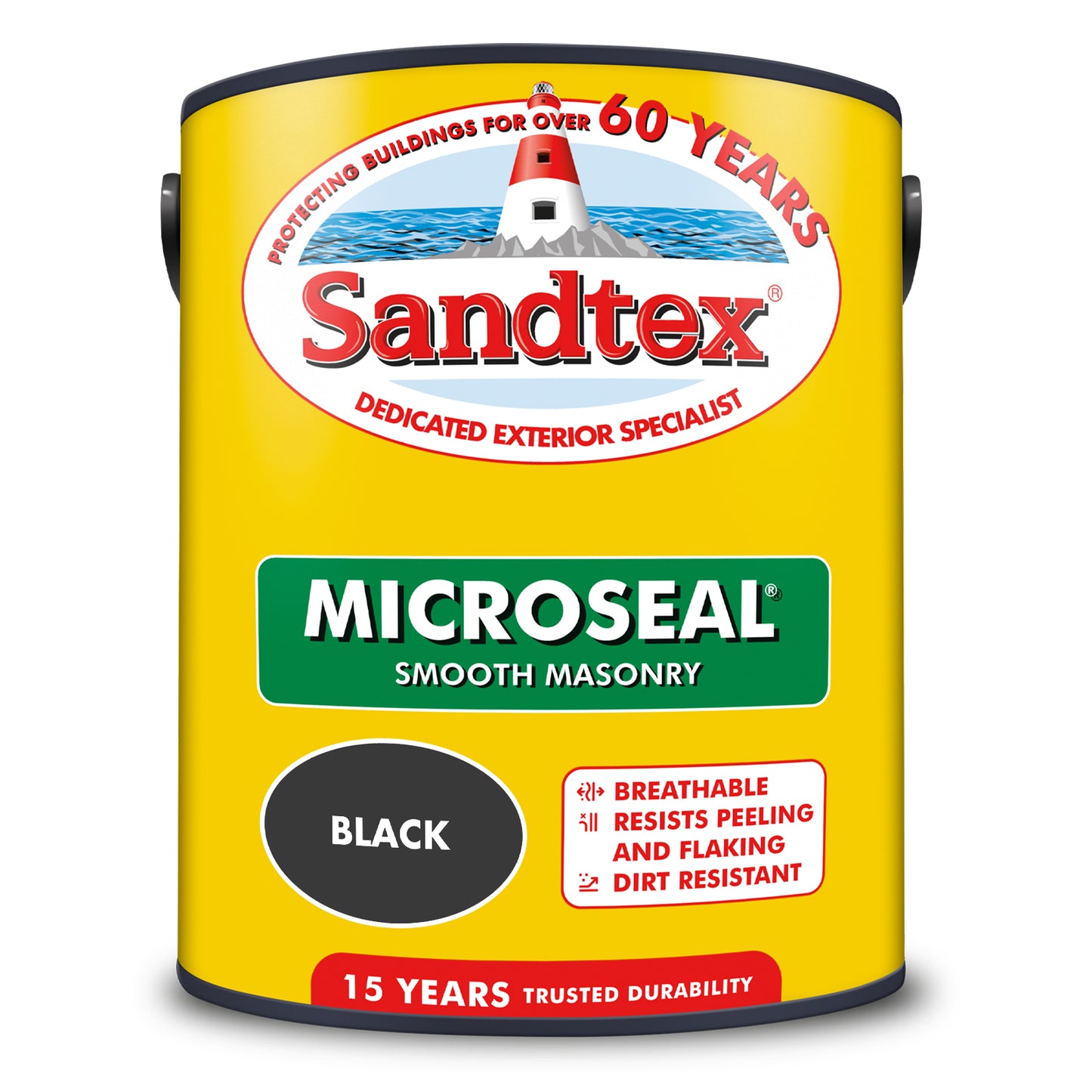 SANDTEX MICROSEAL ULTRA SMOOTH BLACK MASONRY PAINT 5L. 5032303 \\\KD25901