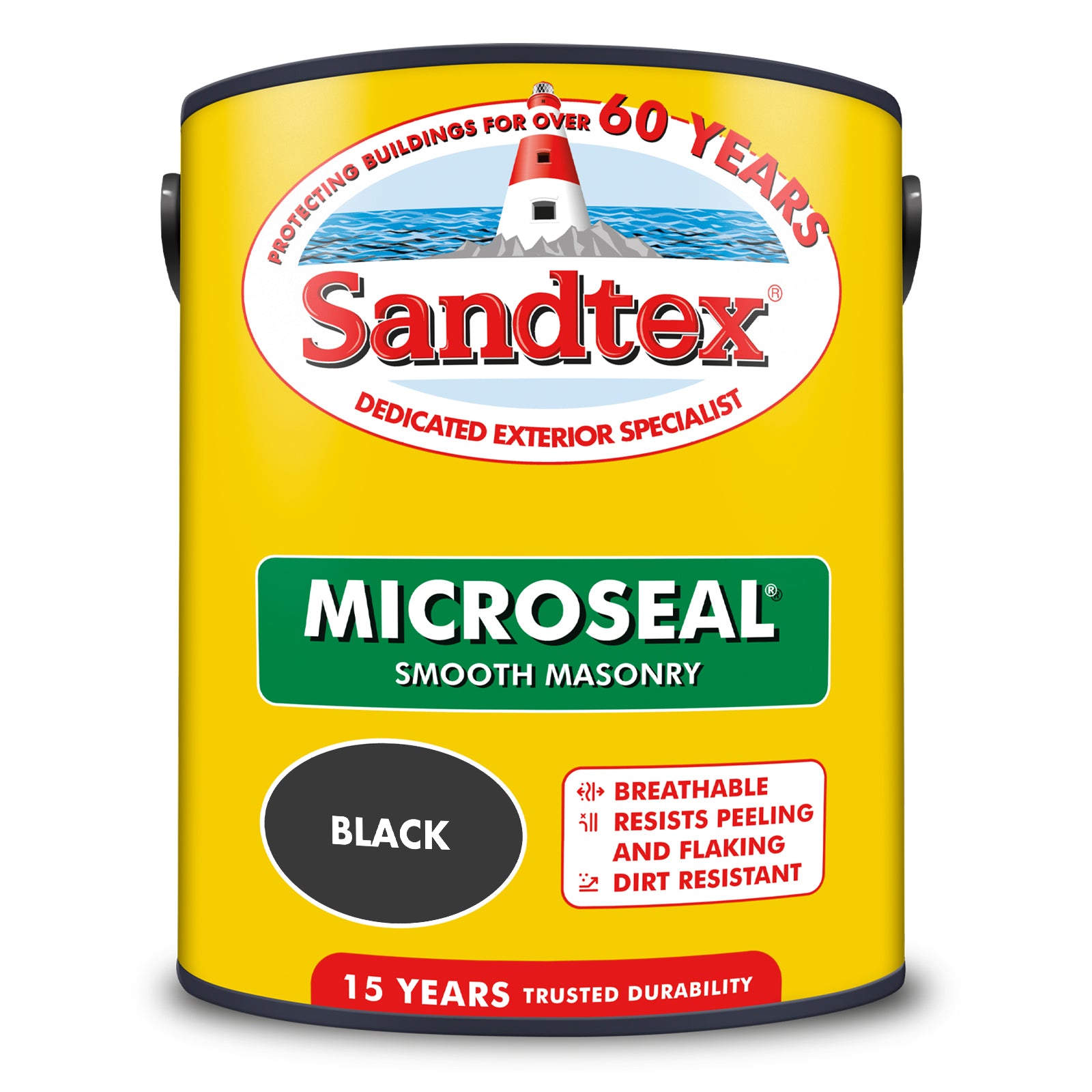 SANDTEX MICROSEAL ULTRA SMOOTH BLACK MASONRY PAINT 5L. 5032303 \\\KD25901