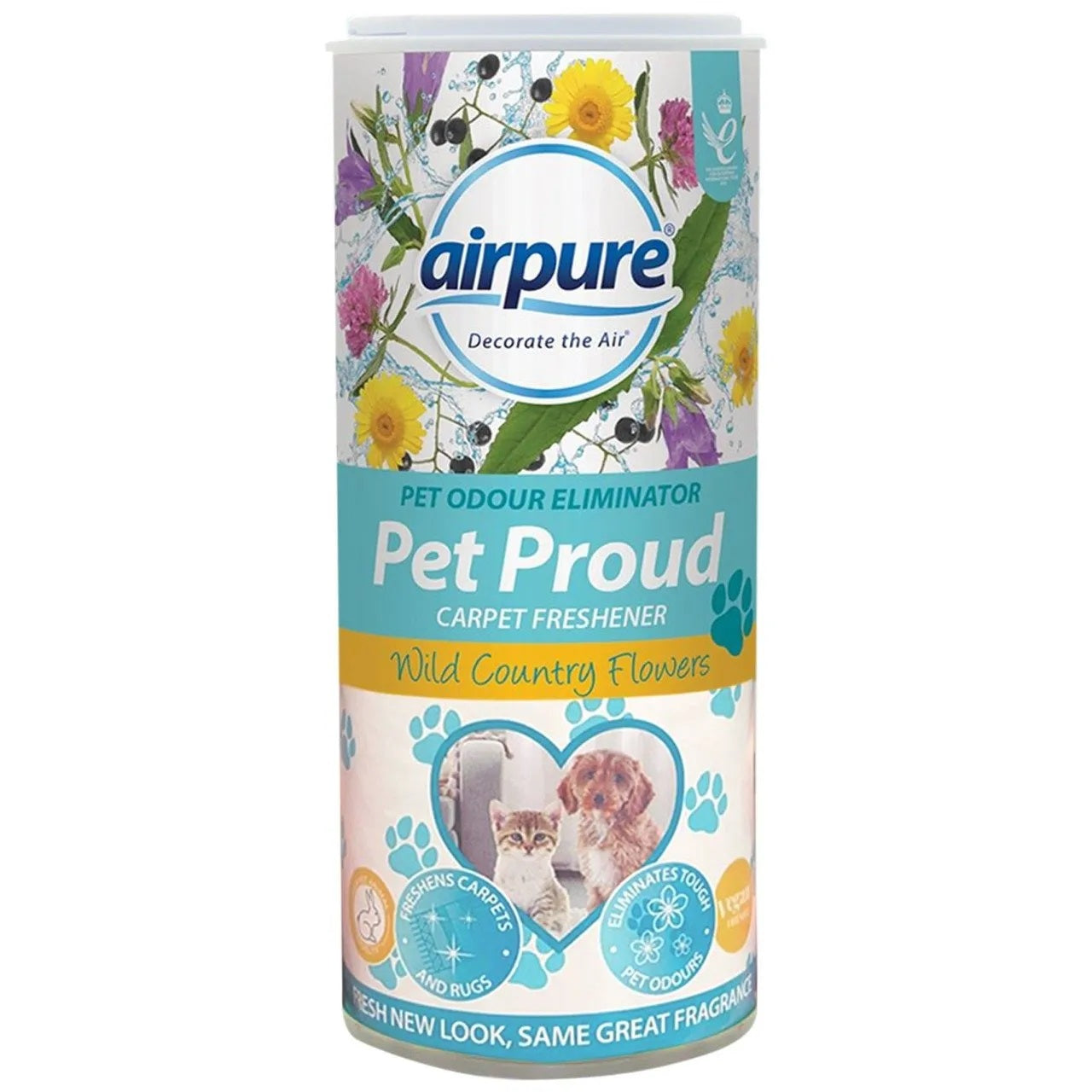 AIRPURE PET PROUD CARPET FRESHENER WILD COUNTRY FLOWERS 350G. PPCF062 \\\KD26002