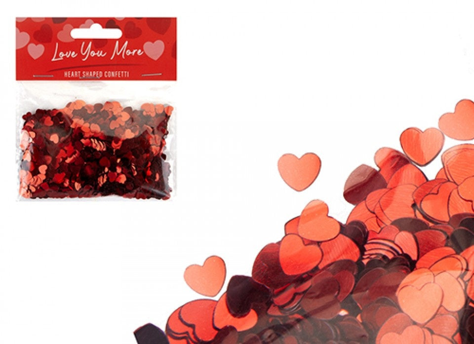 PMS RED HEART SHAPED CONFETTI 20 GM. PI737133 \\\KD26044