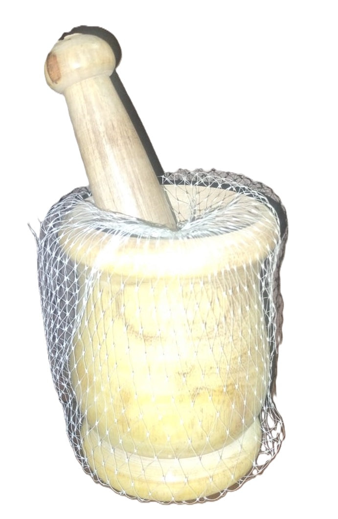 WOODEN PESTLE MORTAR  / KHAL BATTA - MEDIUM. TS62511 \\\KD26207