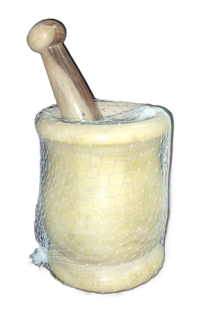 WOODEN PESTLE MORTAR  / KHAL BATTA LARGE. TS62512 \\\KD26208