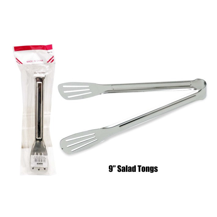 STAINLESS STEEL MULTIPURPOSE COOKING / SERVING / SALAD TONG 9". 32039 \\\KD26217