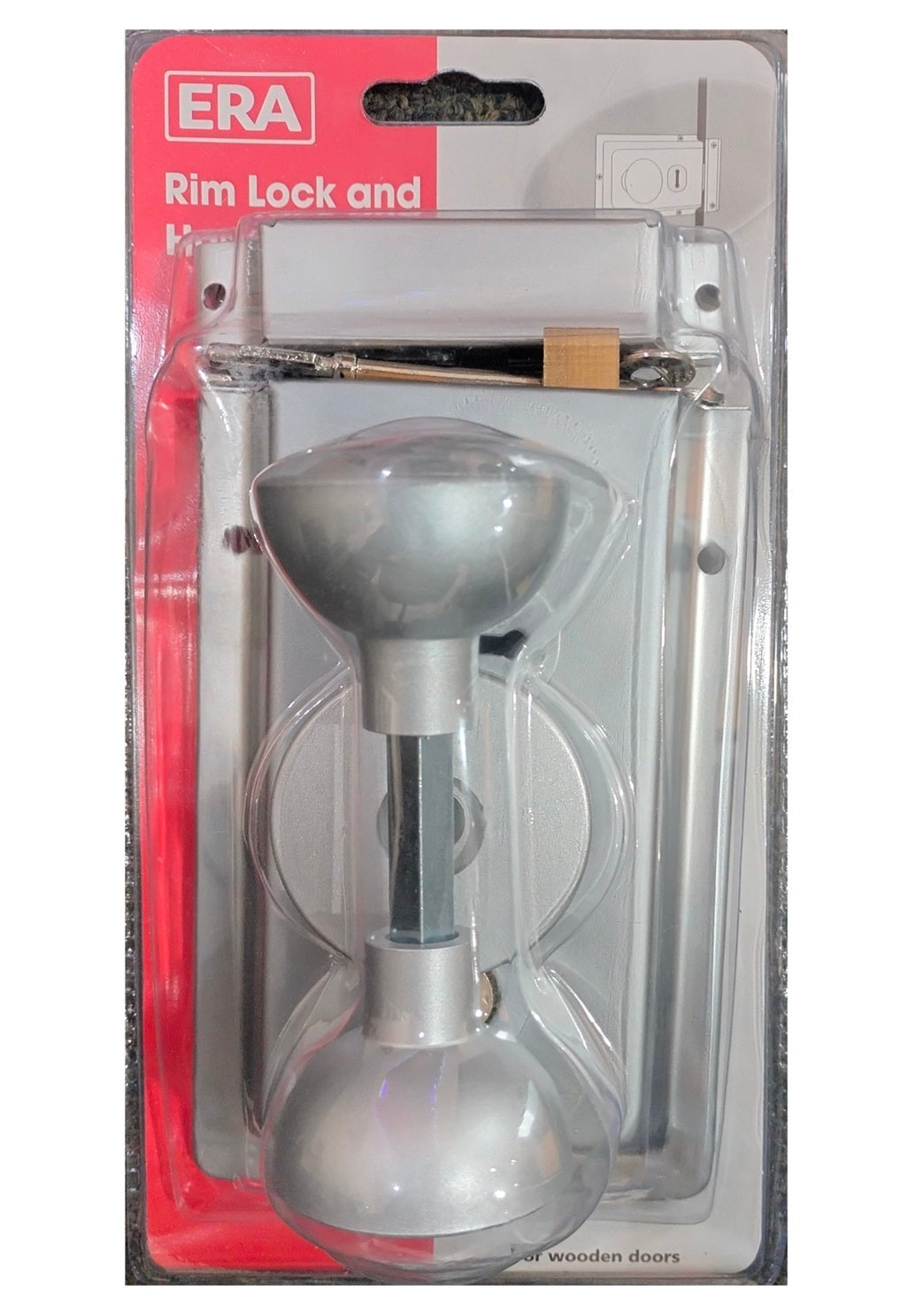 ERA RIM LOCK WITH PLASTIC DOOR KNOB SET. ERA177-35-2 \\\KD26247