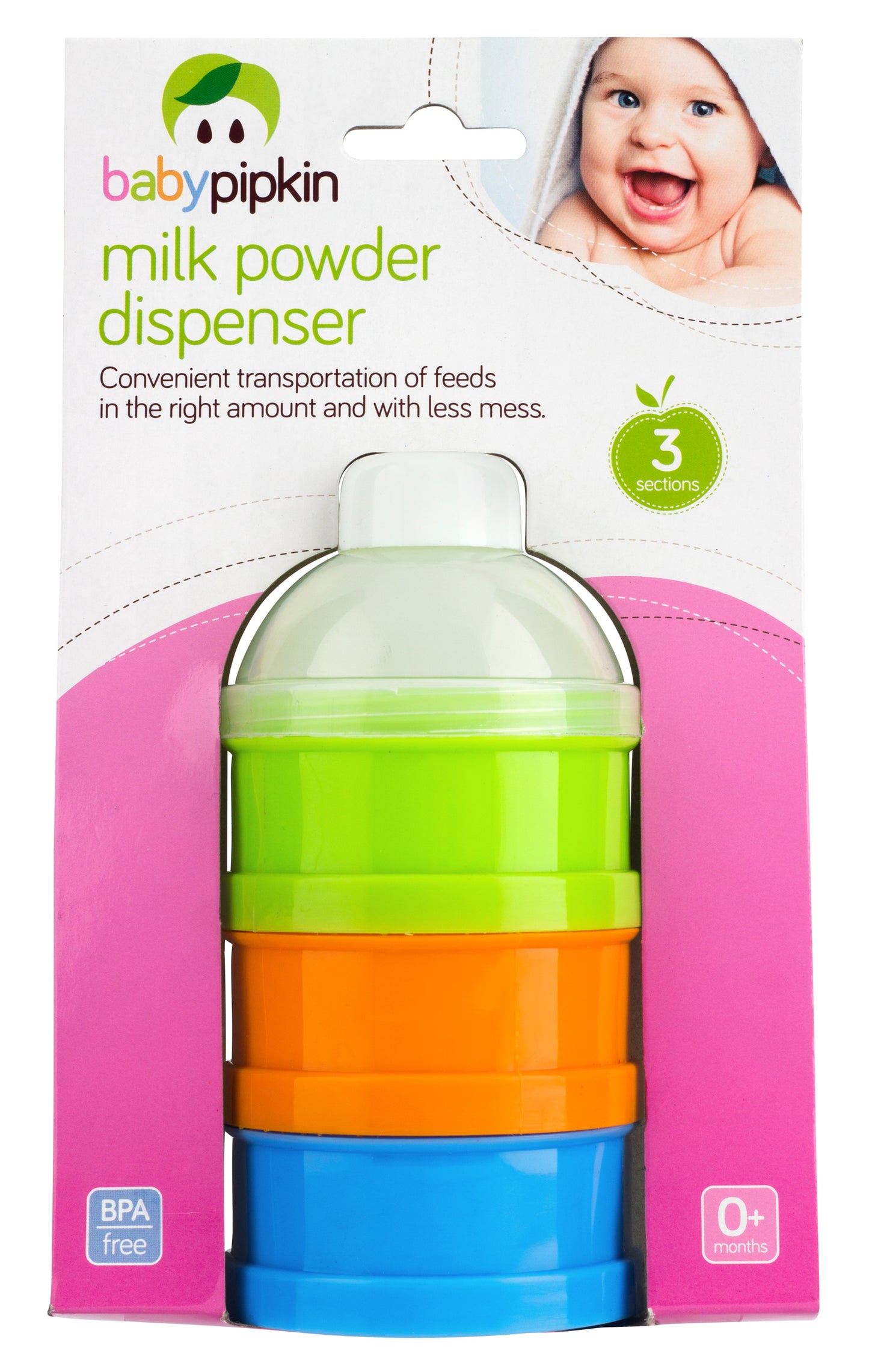 BABYPIPKIN BABY MILK POWDER DISPENSER 3 COMPARTMENTS. Z66014 \\\KD26268