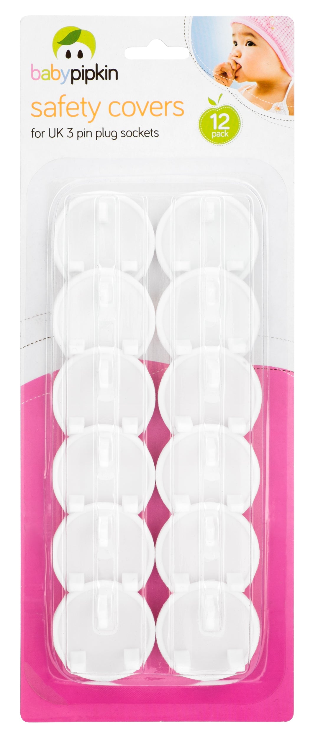 BABYPIPKIN HOME BABY SAFETY SOCKET COVERS 12/PK \\\KD26269