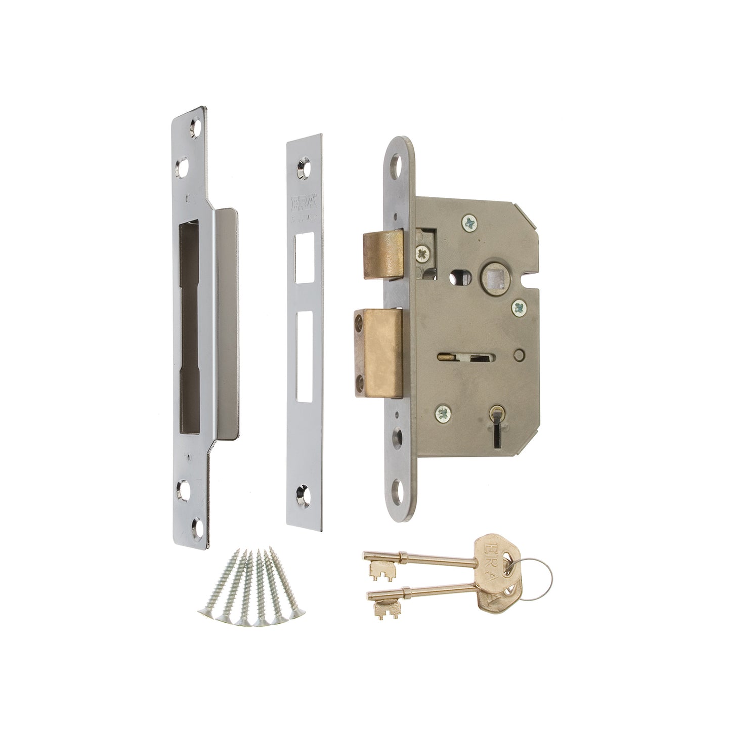 ERA 5 LEVER VISCOUNT SASHLOCK 67MM / 2.5 INCH POLISHED SATIN. NX202-62A \\\KD26282