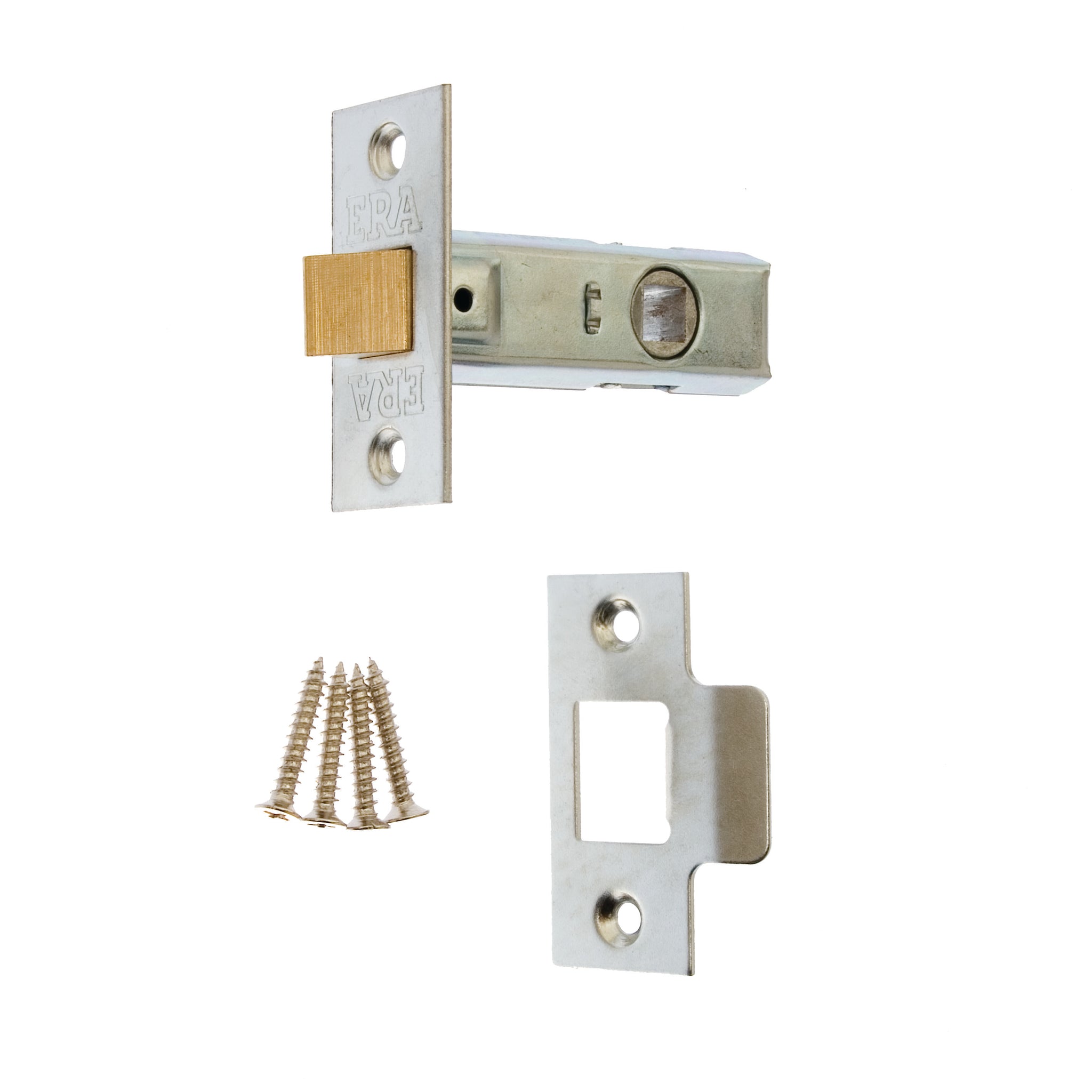 ERA TUBULAR MORTICE LATCH 64MM / 2.5 INCH POLISHED ZINC / SATIN. NX188-92 \\\KD26289
