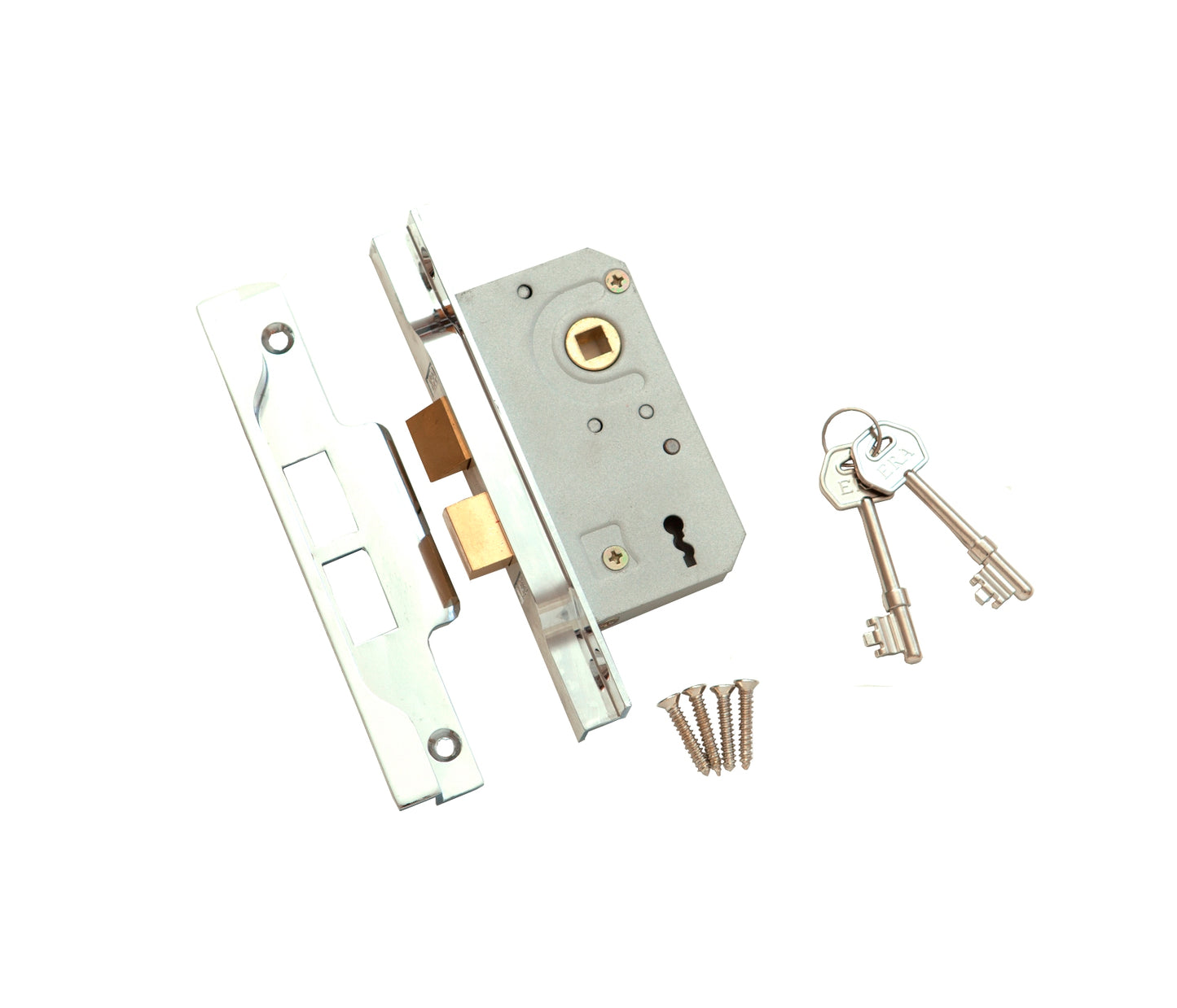 ERA 2 LEVER REBATED DOOR LOCK 64MM / 2.5 INCH CHROME. ERA287-62 \\\KD26292
