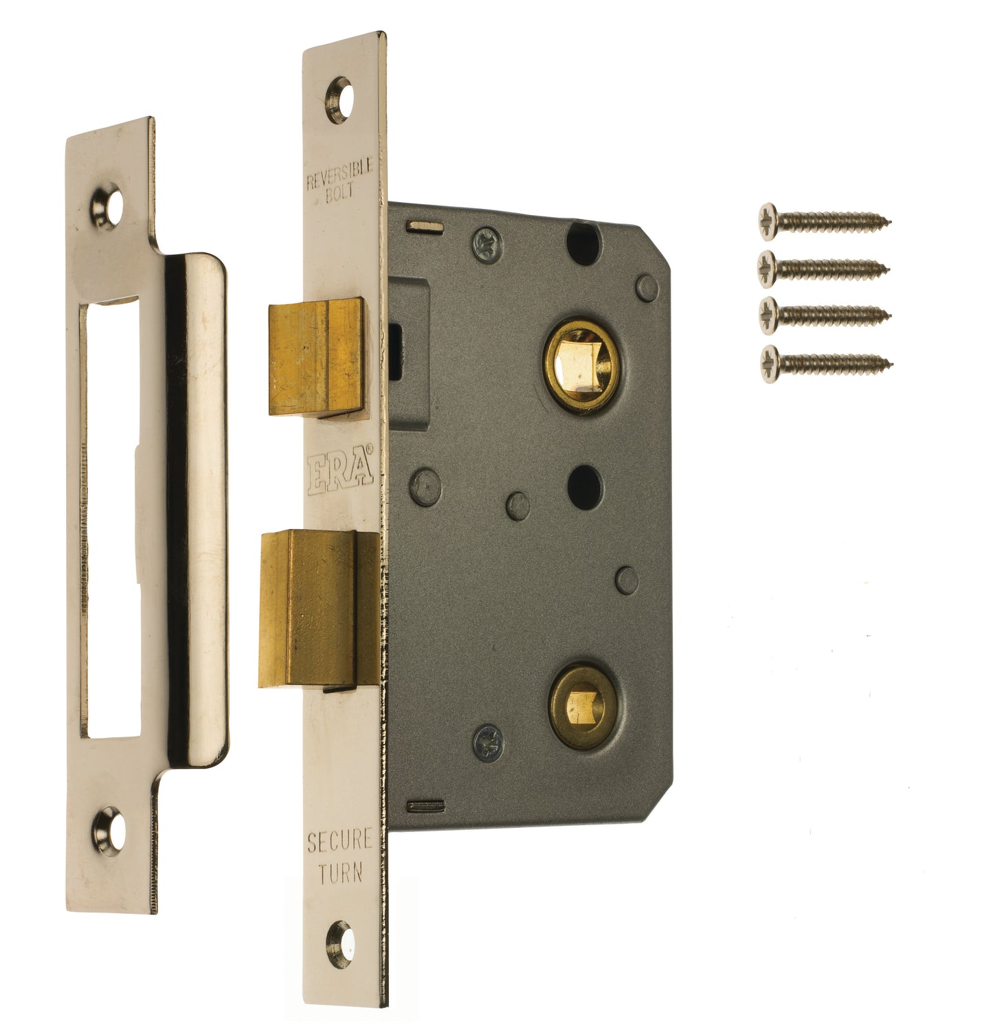 ERA MORTICE BATHROOM DOOR LOCK 76MM / 3 INCH CHROME. NX343-62 \\\KD26297