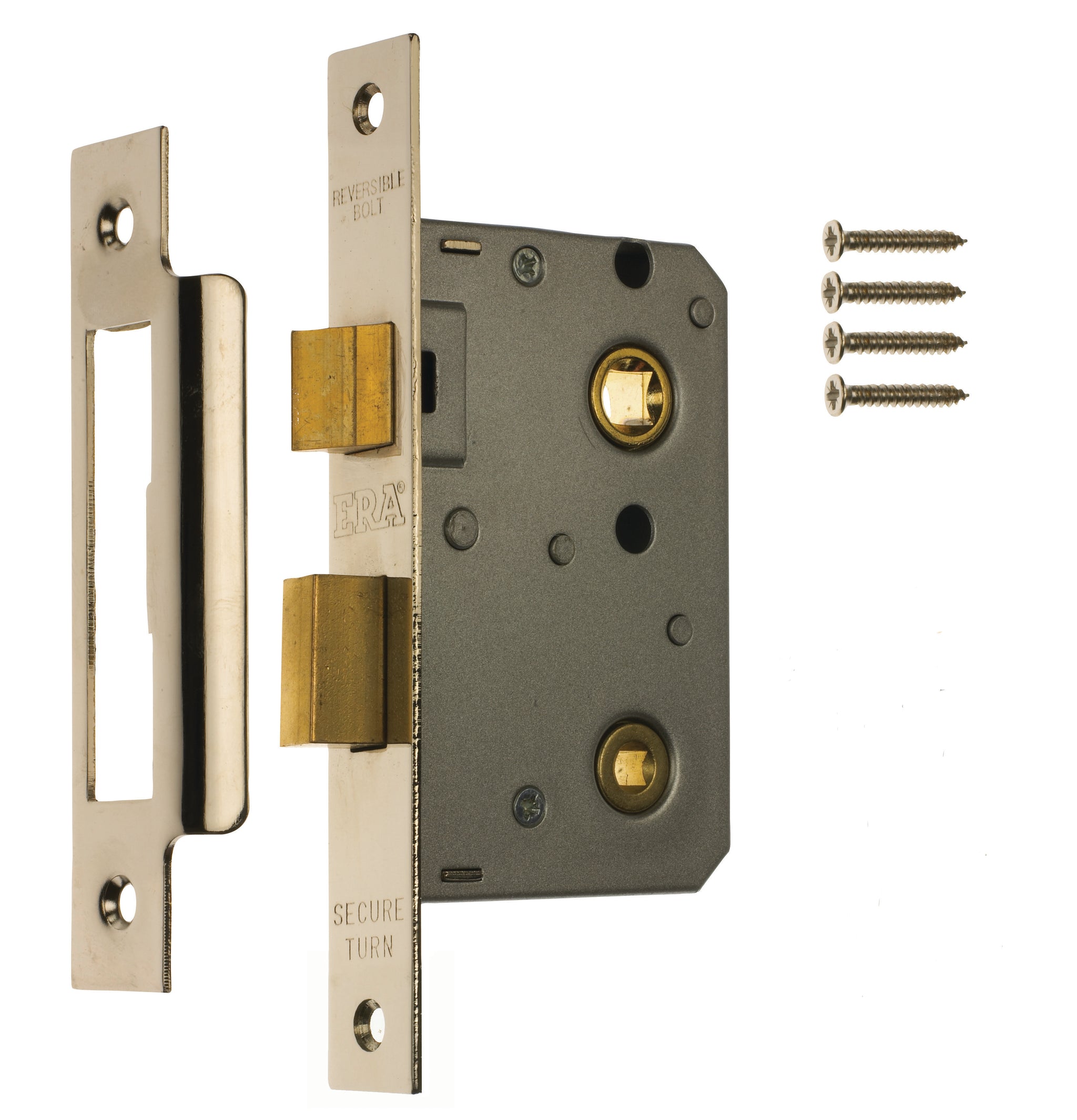 ERA MORTICE BATHROOM DOOR LOCK 76MM / 3 INCH CHROME. NX343-62 \\\KD26297