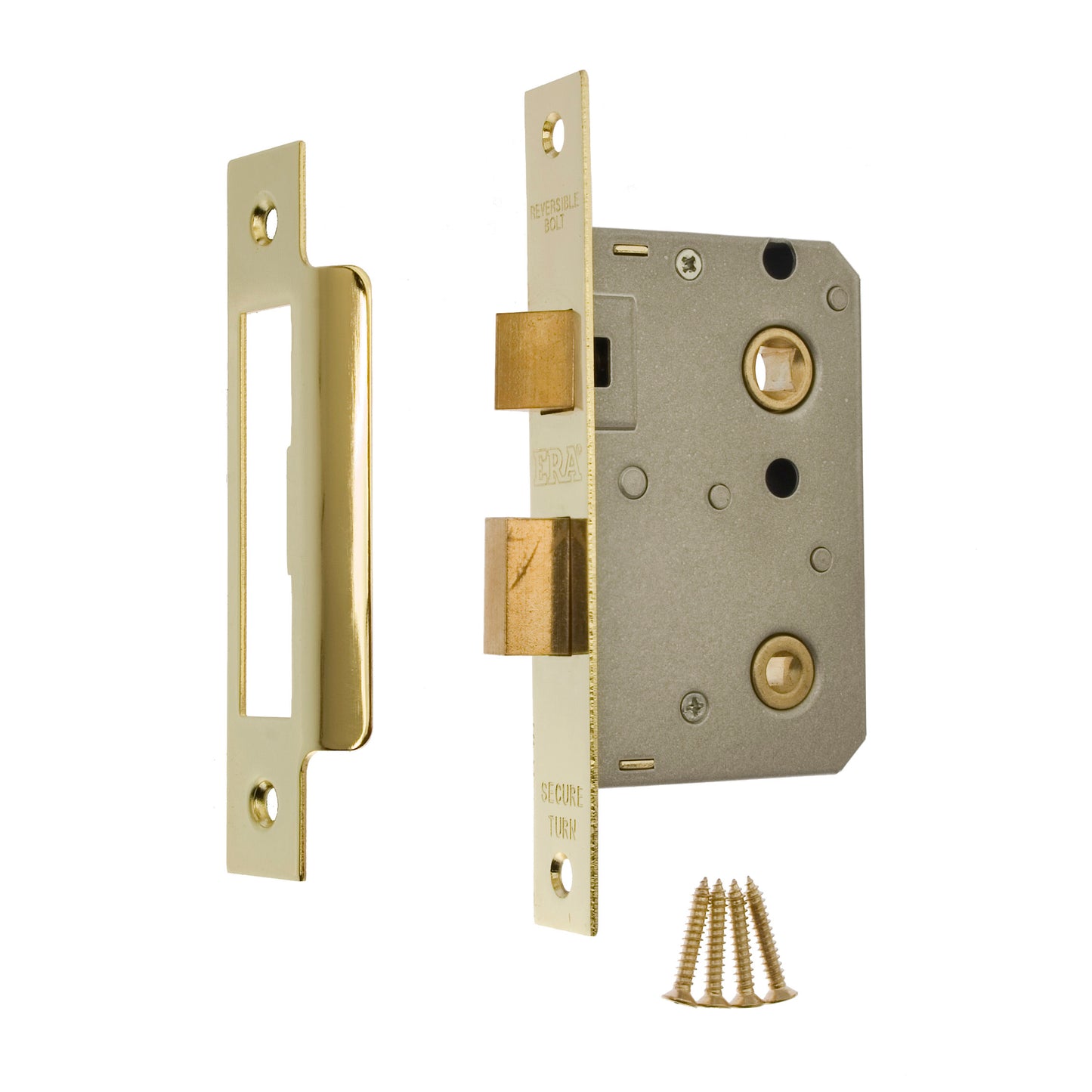 ERA MORTICE BATHROOM DOOR LOCK 64MM / 2.5 INCH BRASS. ERA243-32 \\\KD26299