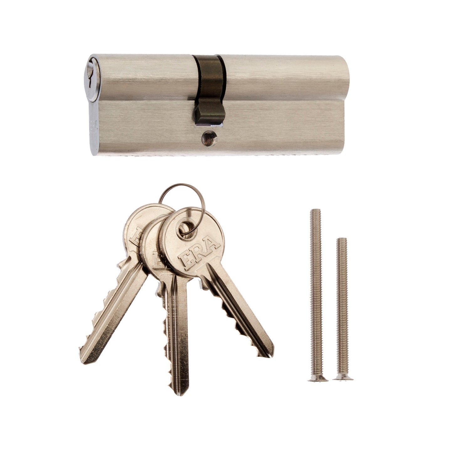 ERA EURO DOUBLE 6 PIN CYLINDER LOCK 40/60 SATIN CLAM. NX4085-52 \\\KD26304