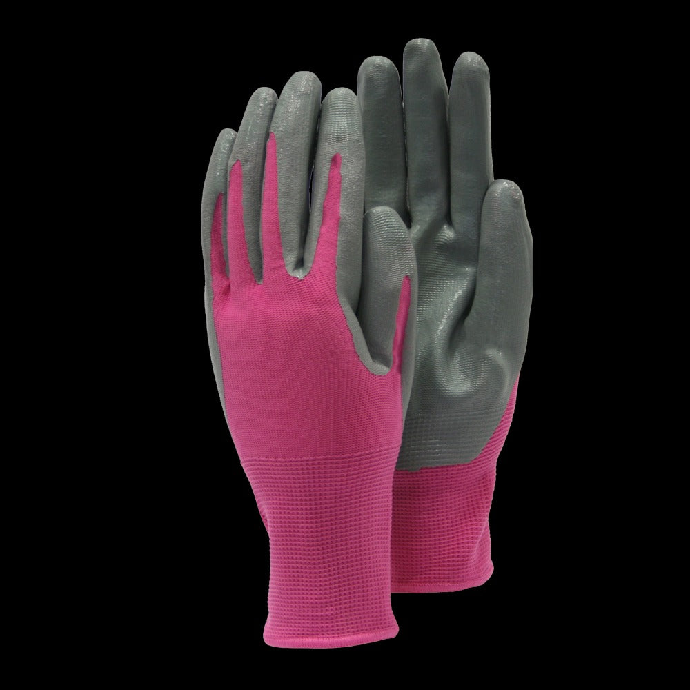 TOWN & COUNTRY WEED MASTER DELICATE TASK GARDEN GLOVES PINK - MEDIUM (8). TGL219 \\\KD26365